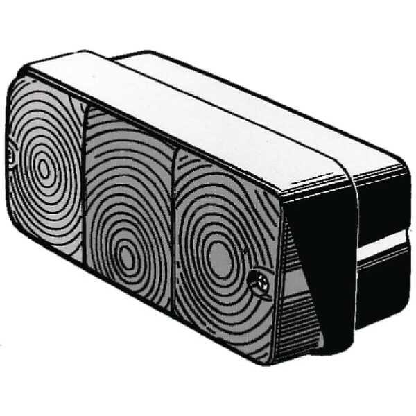 Lampa zespolona tylna, prawa prostokątna 02225000 | Exvi