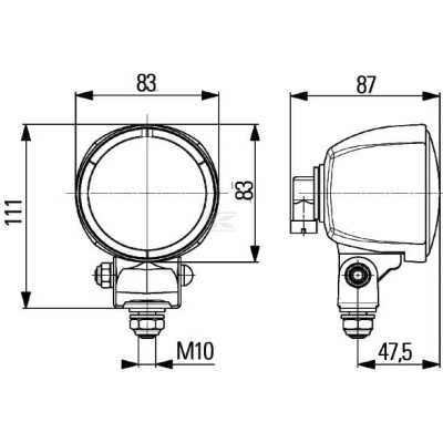 Lampa robocza kwadratowa H9, moduł 70 1G0996176041 | Exvi