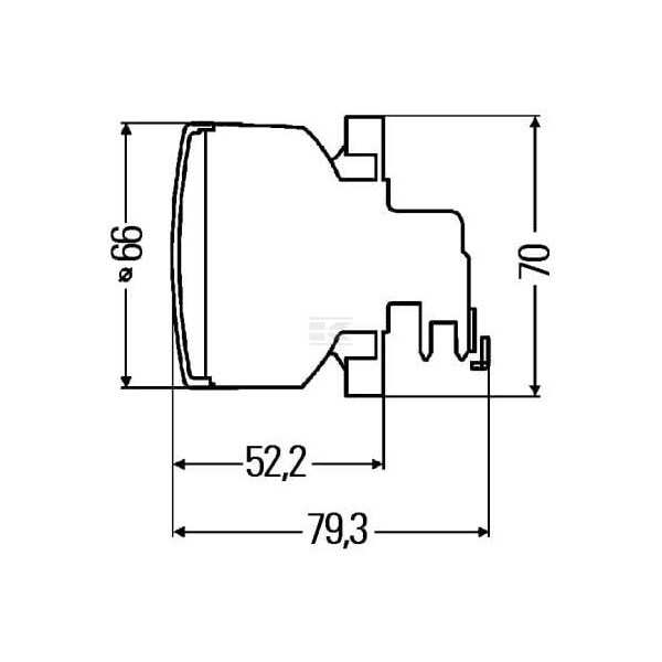 Lampa kierunkowskazu 21W okrągła 12V 2BA009001191 | Exvi