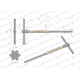 Klucz T ze spinnerem TORX T30 Waryński WMK152 | Exvi