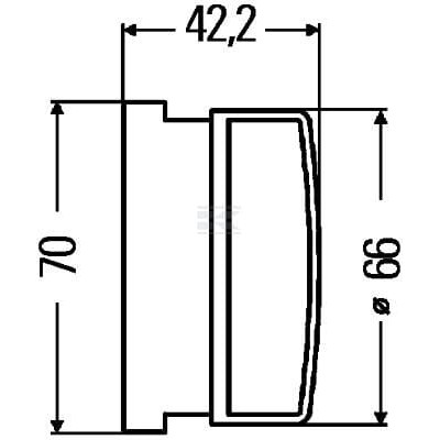 Odblask okrągły, czerwony Ø 66/70 mm 8RA009001031 | Exvi