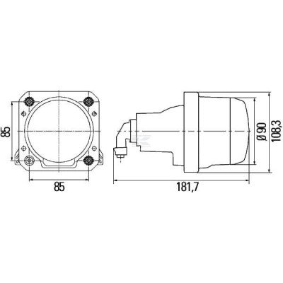 Reflektor halogenowy, okrągły 55W 12V 1AL009998001 | Exvi