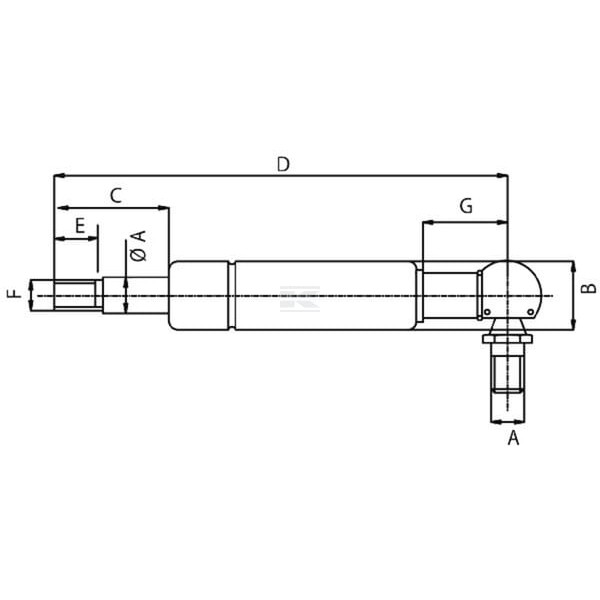 Sprężyna gazowa L436 mm 200N Stabilus CA858494 | Exvi