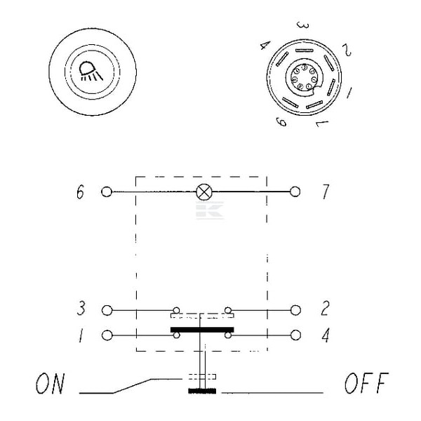 Przełącznik przyciskowy, lamp roboczych 11175260 | Exvi