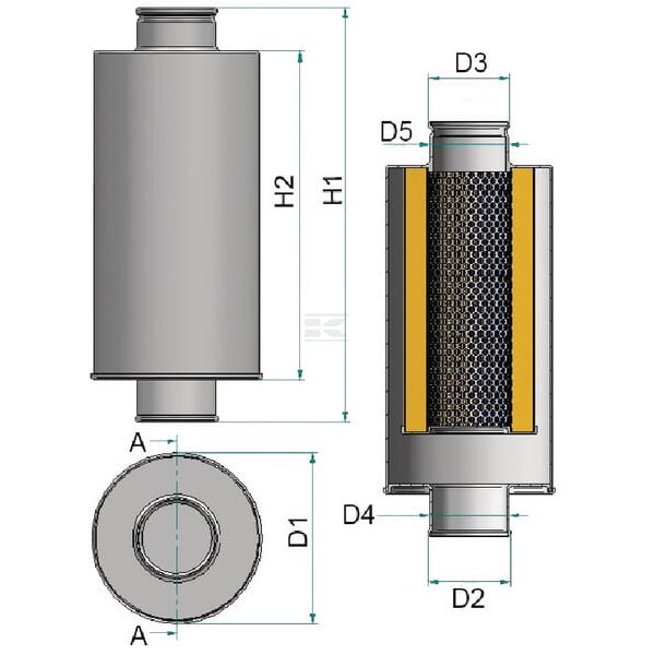 Filtr hydrauliki, HIFI SH63624 | Exvi