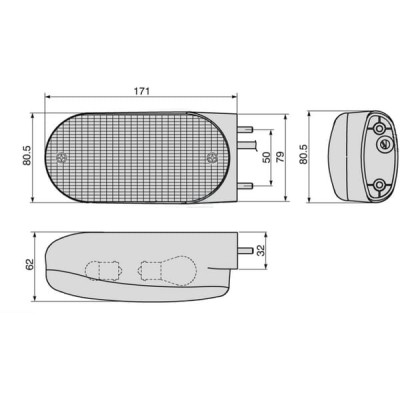 Lampa kierunkowskazu i postoju, prawa 0305450000 | Exvi