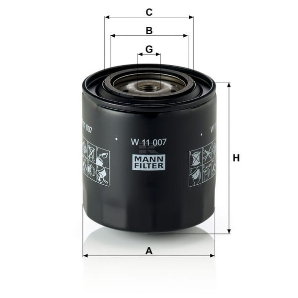 Filtr oleju W11007 | Exvi