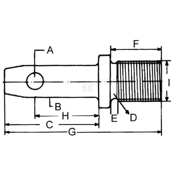 Sworzeń stabilizatora 22x111 mm gwint: 5/8" Z722076 | Exvi