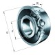 Łożysko kulkowe zwykłe 90x160x30 mm INA/FAG 62182RS | Exvi