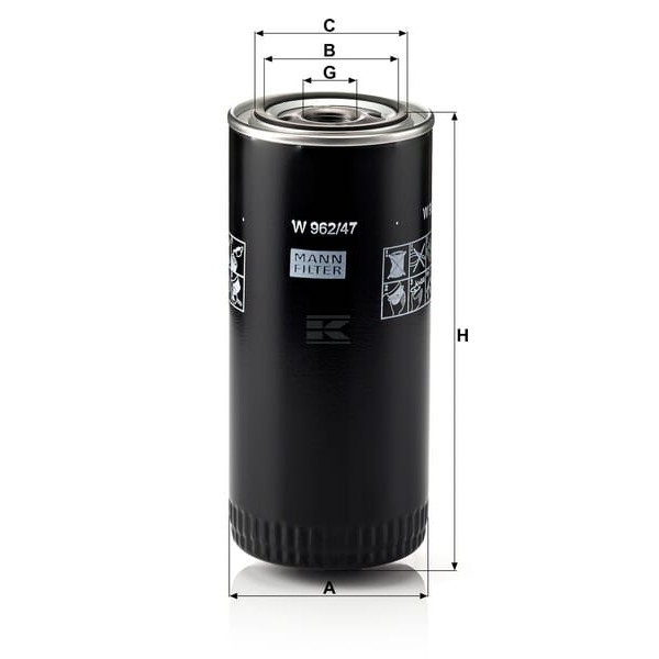 Filtr oleju Mann & Hummel W96247 | Exvi