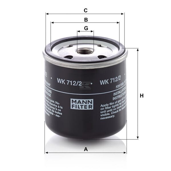 Filtr wymienny paliwa WK7122 | Exvi
