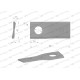 Nóż. nożyk kosiarka prawy 96x40x3mm WKR96X40X3P | Exvi