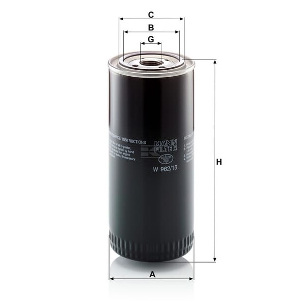 Filtr oleju W96215 | Exvi