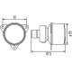 Lampa obrysowa 5W okrągła 12/24V 2PF008221011 | Exvi