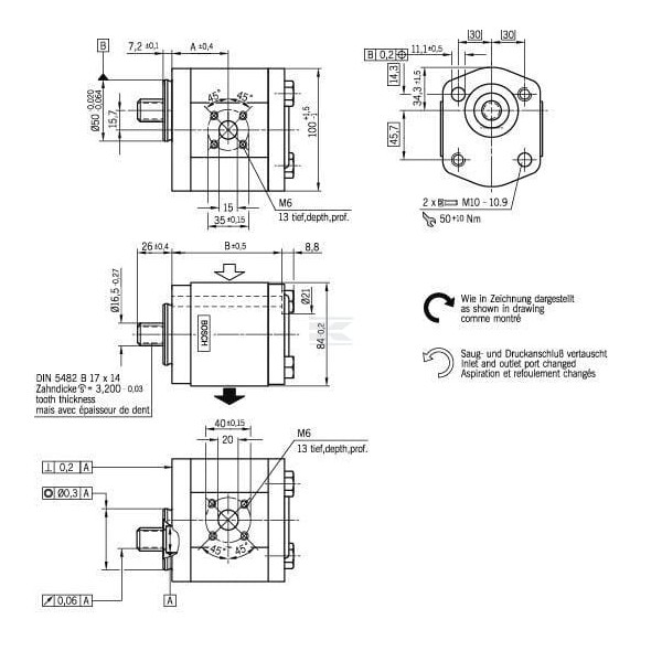 Pompa zębata AZPF-11-016RFP20PB Bosch 0510615023 | Exvi