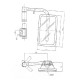 Lusterko z ramieniem, lewe CA6591001 | Exvi
