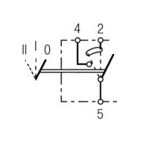 Przełącznik kołyskowy, II+I-0, off-on-on SW10061KR | Exvi