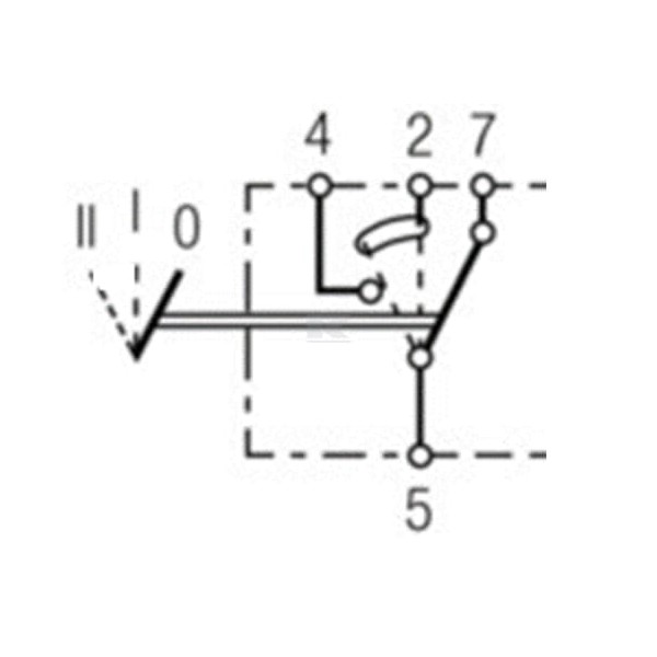Przełącznik kołyskowy, II+I-0, on-on-on SW10060KR | Exvi