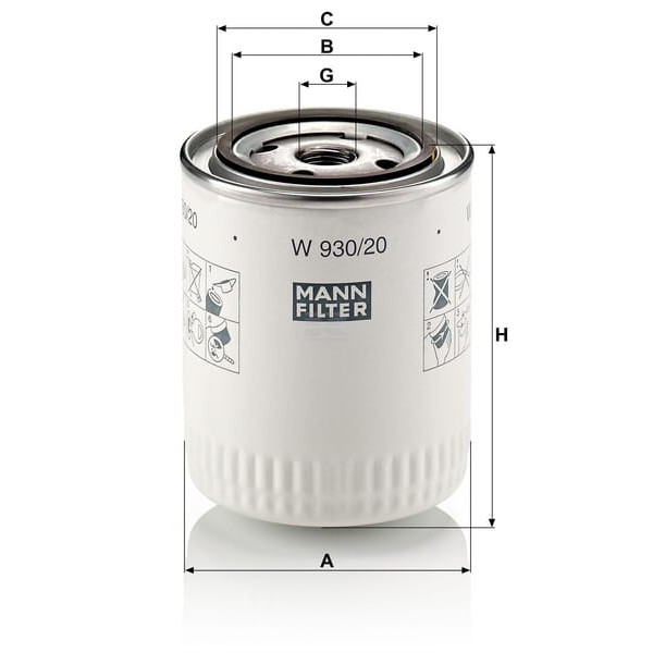 Filtr oleju W93020 | Exvi