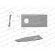 Nóż. nożyk kosiarka prawy 102x48x4mm WKR102X48X4P | Exvi