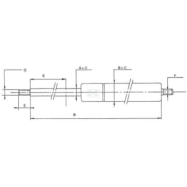 Sprężyna gazowa L462 mm 200N Stabilus CA697699 | Exvi