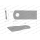 Nóż. nożyk kosiarka lewy 129.5x48x4mm WKR129.5X48X4L | Exvi