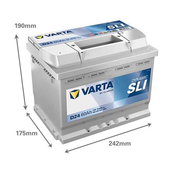 Akumulator 12V 60Ah 540A D24 VARTA Dynamic 560408054 | Exvi
