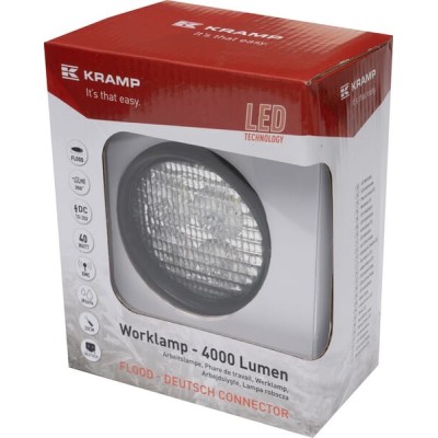 Lampa robocza LED, okrągła 40W 4000lm 10/30V LA10550 | Exvi