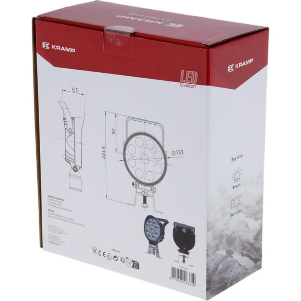 Lampa robocza LED, okrągła, 54W 5100 lm LA10620 | Exvi