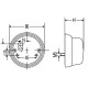 Lampa tylna zespolona, okrągła 12/24V 2SA001259751 | Exvi