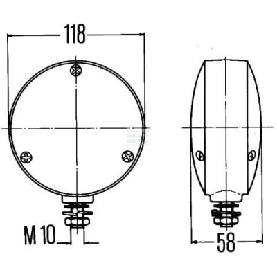 Lampa kierunkowskazu okrągła 12/24V 2BA003022021 | Exvi