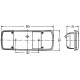 Lampa tylna zespolona 343x133mm, lewa 2SK003567651 | Exvi