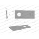 Nóż. nożyk kosiarka lewy 96x40x3mm otwór WKR96X40X3L | Exvi
