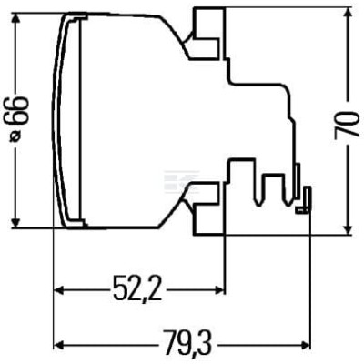 Lampa stop, okrągła 12V czerwona 2SB009001387 | Exvi