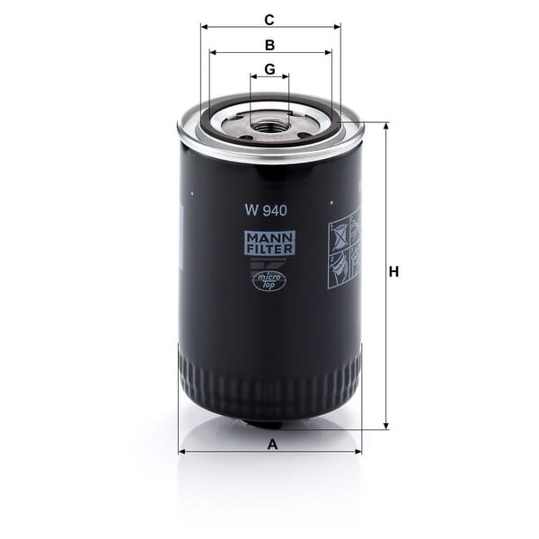 Filtr oleju Mann & Hummel W940 | Exvi