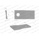 Nóż. nożyk kosiarka lewy 112x48x4mm WKR112X48X4L/3 | Exvi