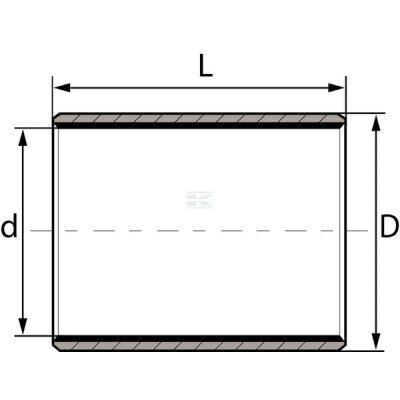 Tuleja ślizgowa, ø 45/50x30 mm, stal/POM ZB455030BDA | Exvi