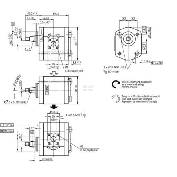 Pompa zębata AZPF-11-016LCP20KB-S0007 0510615333 | Exvi