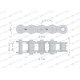 Łańcuch rolkowy 20B-1 (R1 1.1/4) 2.5 m L20B1-2.5M | Exvi