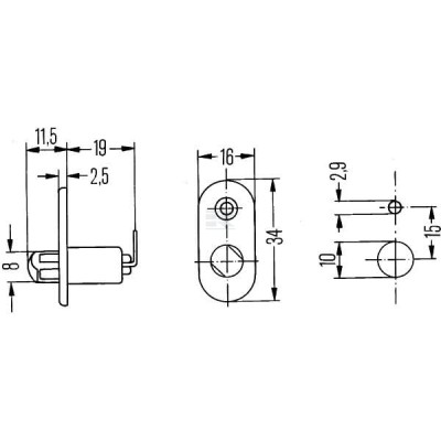 Włącznik drzwiowy, 12V 1-pin styk 6ZF004365011 | Exvi