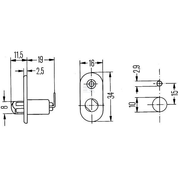 Włącznik drzwiowy, 12V 1-pin styk 6ZF004365011 | Exvi
