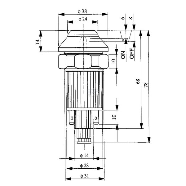 Przełącznik przyciskowy, lampy błyskowej 11110100 | Exvi