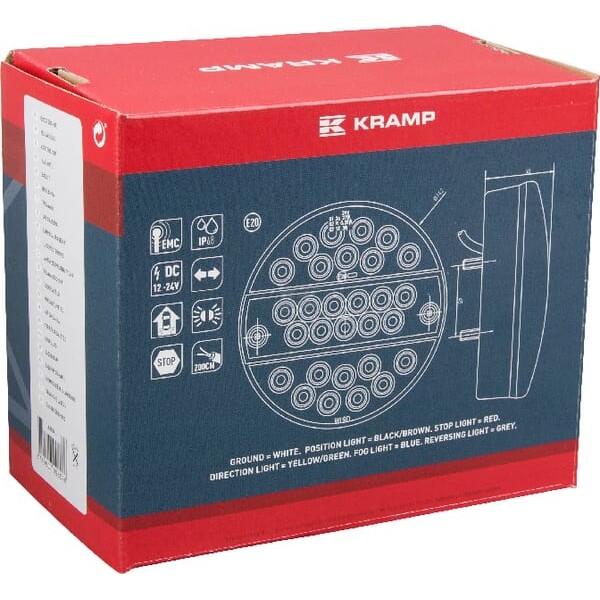 Lampa tylna zespolona LED, okrągła, Ø 142 mm LA40041 | Exvi