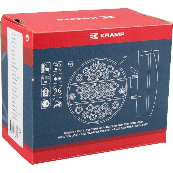 Lampa tylna zespolona LED, okrągła 12V LA40039 | Exvi