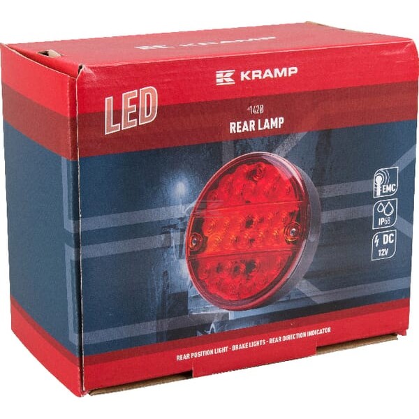 Lampa tylna zespolona LED, okrągła 12V LA40039 | Exvi