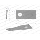 Nóż. nożyk kosiarka prawy 108X50X3mm WKR108X50X3P | Exvi