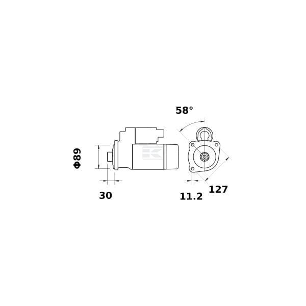 Rozrusznik 12V 4.7kW MS970 | Exvi