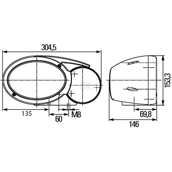 Lampa przednia zespolona Combi, lewa 12V 1EB996167031 | Exvi