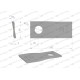 Nóż. nożyk kosiarka lewy 100X40X3mm WKR100X40X3L/1 | Exvi