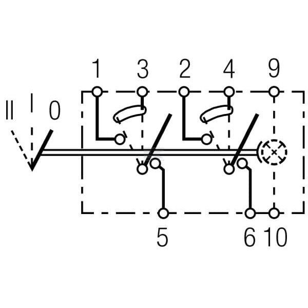 Przełącznik kołyskowy, II+I-0 6RH004570187 | Exvi